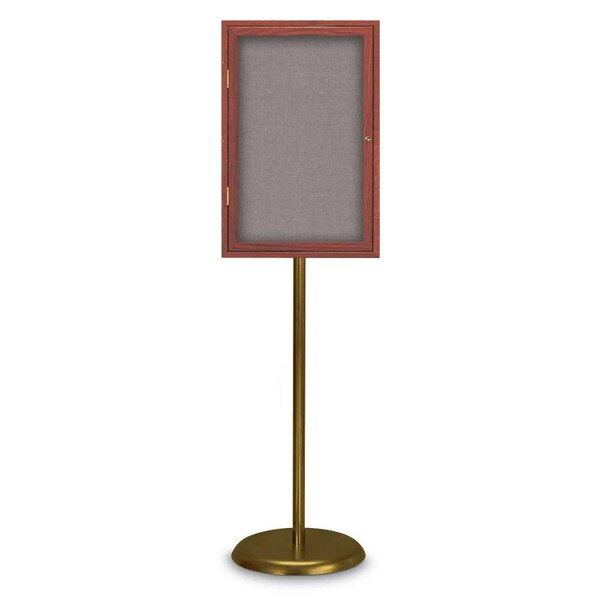 Corkboard, Triple Door, Radius Frame, 72x36", Bronze/Summer Tan Forbo